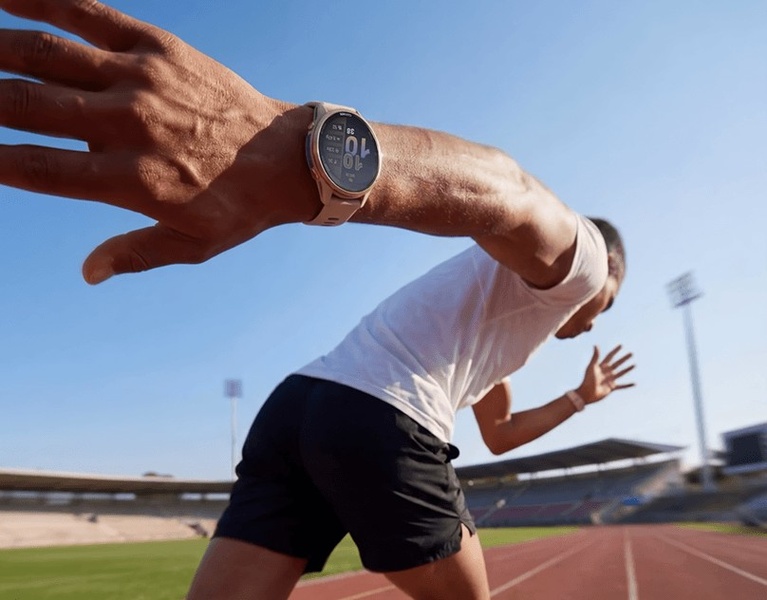 sports watch, gps watch, fitness watch, running watch, smartwatch, activity tracker watch, product launch, brand awareness, outdoor, lifestyle, energetic, bold, blue, neutral